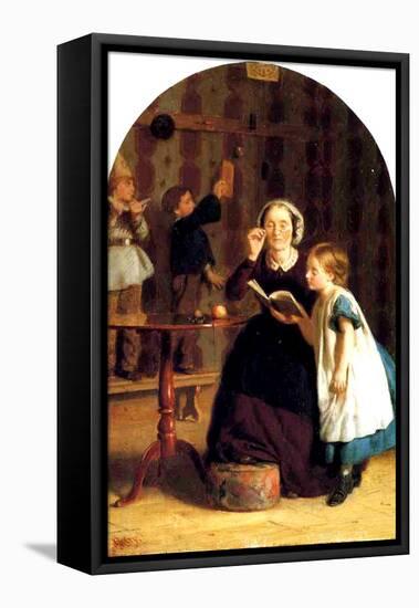 The Reading Lesson-Seymour Joseph Guy-Framed Stretched Canvas