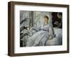 The Reading, Mme, Manet and Her Son, Léon Koella-Leenhoff, 1869-Edouard Manet-Framed Giclee Print