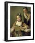 The Reading (Oil on Canvas)-Pietro Antonio Rotari-Framed Giclee Print