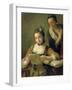 The Reading (Oil on Canvas)-Pietro Antonio Rotari-Framed Giclee Print