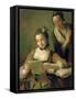 The Reading (Oil on Canvas)-Pietro Antonio Rotari-Framed Stretched Canvas