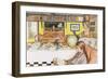 The Reading Room, Published in "Lasst Licht Hinin",("Let in More Light") 1909-Carl Larsson-Framed Giclee Print