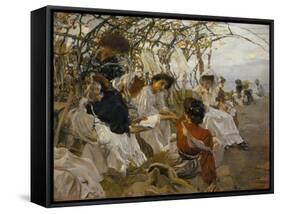 The Reading-Ettore Tito-Framed Stretched Canvas