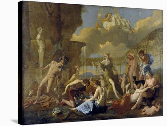 The Realm of Flora, 1630-31-Nicolas Poussin-Stretched Canvas