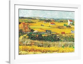 The Reaping at La Crau-Vincent van Gogh-Framed Art Print