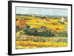 The Reaping at La Crau-Vincent van Gogh-Framed Art Print