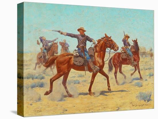 The Rear Guard, 1907-Charles Schreyvogel-Stretched Canvas