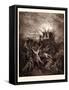 The Rebel Angels Summoned to the Conclave-Gustave Dore-Framed Stretched Canvas
