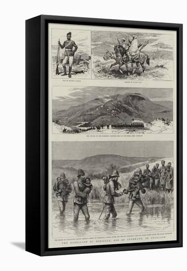 The Rebellion of Dinizulu, Son of Cetewayo, in Zululand-Godefroy Durand-Framed Stretched Canvas