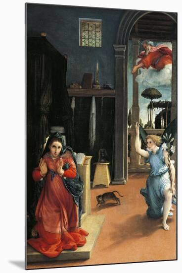 The Recanati Annunciation, Circa 1532-Lorenzo Lotto-Mounted Giclee Print