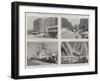 The Recent Blizzard in America, Scenes in New York City and Harbour-null-Framed Giclee Print