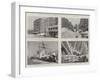 The Recent Blizzard in America, Scenes in New York City and Harbour-null-Framed Giclee Print