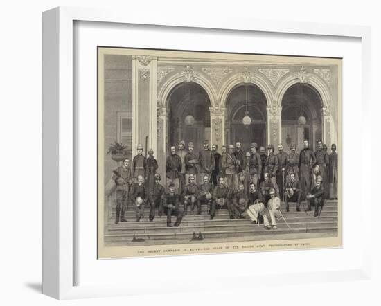 The Recent Campaign in Egypt, the Staff of the British Army, Photographed at Cairo-null-Framed Giclee Print