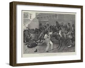 The Recent Crisis in Rio De Janeiro, Mounted Police Clearing the Rua Do Ouvidor-Richard Caton Woodville II-Framed Giclee Print