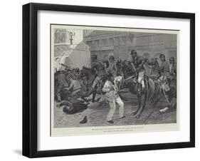 The Recent Crisis in Rio De Janeiro, Mounted Police Clearing the Rua Do Ouvidor-Richard Caton Woodville II-Framed Giclee Print