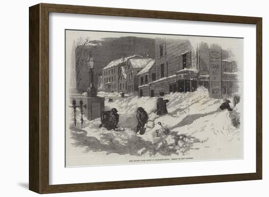 The Recent Deep Snow in Massachusetts, Street in New Bedford-null-Framed Giclee Print