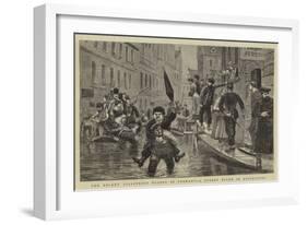 The Recent Disastrous Floods in Germany, a Street Scene in Dusseldorf-William Lockhart Bogle-Framed Giclee Print