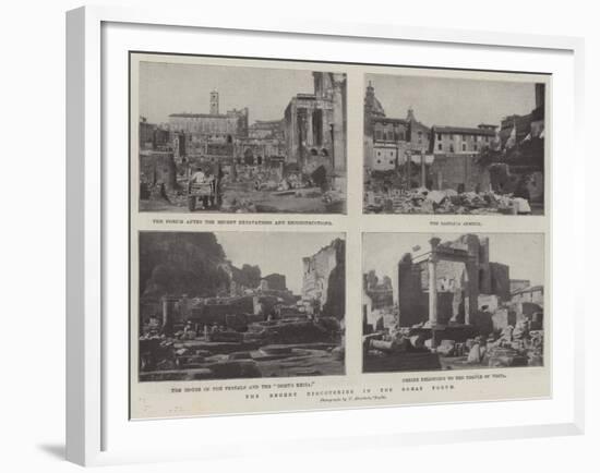 The Recent Discoveries in the Roman Forum-null-Framed Giclee Print