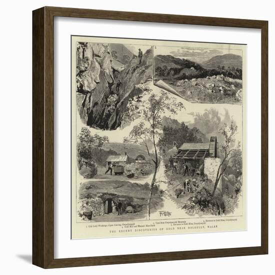 The Recent Discoveries of Gold Near Dolgelly, Wales-null-Framed Giclee Print