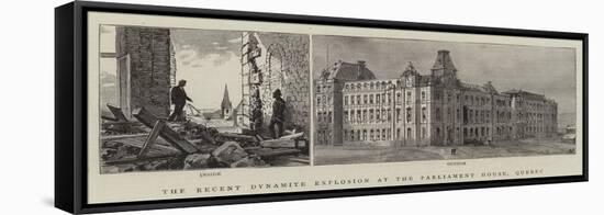 The Recent Dynamite Explosion at the Parliament House, Quebec-null-Framed Stretched Canvas