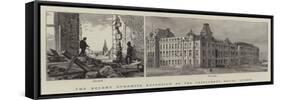 The Recent Dynamite Explosion at the Parliament House, Quebec-null-Framed Stretched Canvas