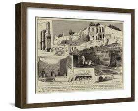 The Recent Excavations in Rome, Discovery of the House of the Vestal Virgins-null-Framed Giclee Print