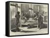 The Recent Fire in Chicago, a Scene in the Firemen's Bedroom-null-Framed Stretched Canvas