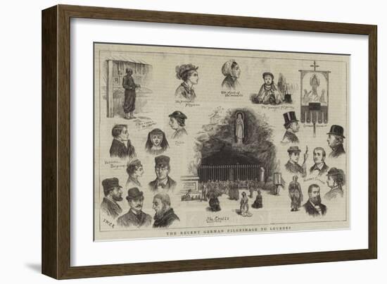 The Recent German Pilgrimage to Lourdes-null-Framed Giclee Print