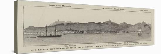 The Recent Hurricane in Mauritius, General View of the Town and Anchorage of Port St Louis-null-Stretched Canvas