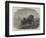 The Recent Railway Accident at Granton, Near Edinburgh, the Engine on the Beach-Frederick Morgan-Framed Premium Giclee Print