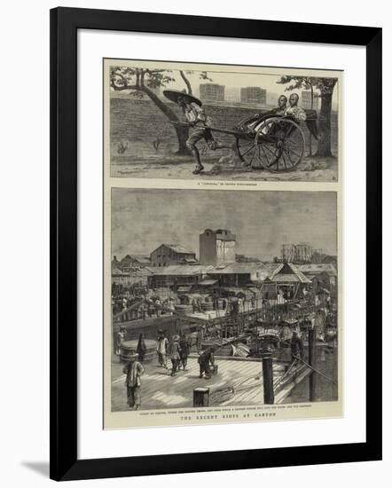 The Recent Riots at Canton-null-Framed Giclee Print