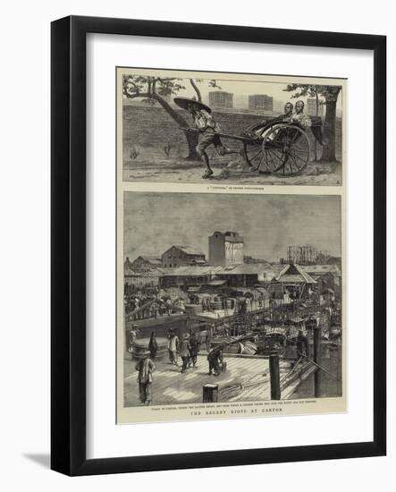 The Recent Riots at Canton-null-Framed Giclee Print