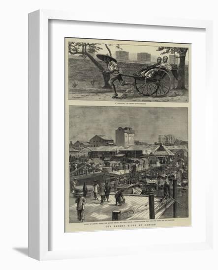 The Recent Riots at Canton-null-Framed Giclee Print