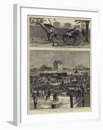 The Recent Riots at Canton-null-Framed Giclee Print