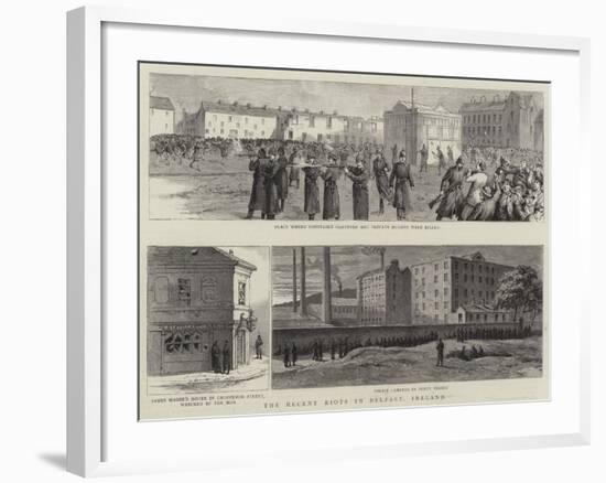 The Recent Riots in Belfast, Ireland-null-Framed Giclee Print