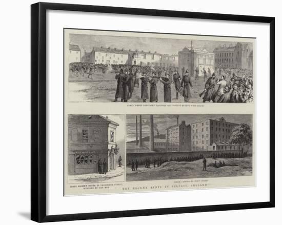 The Recent Riots in Belfast, Ireland-null-Framed Giclee Print