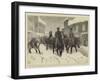 The Recent Severe Weather in the North, the Snow-Plough Clearing the Streets at Newcastle-On-Tyne-John Charlton-Framed Giclee Print