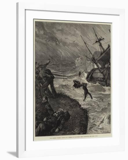 The Recent Storms, Wreck of a Barque at Balitham, Near Plymouth-null-Framed Giclee Print