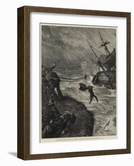 The Recent Storms, Wreck of a Barque at Balitham, Near Plymouth-null-Framed Giclee Print