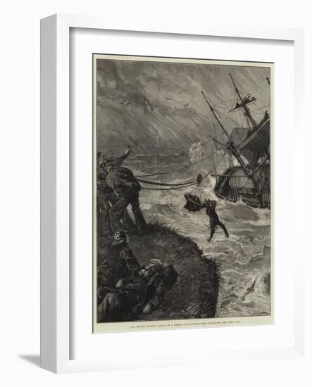 The Recent Storms, Wreck of a Barque at Balitham, Near Plymouth-null-Framed Giclee Print