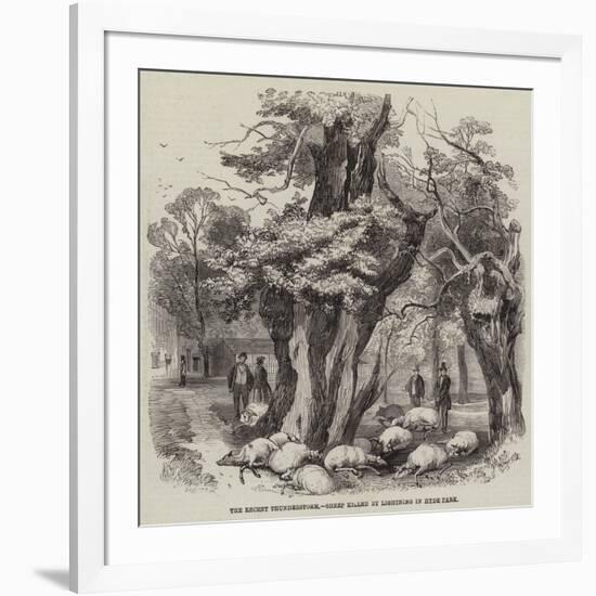 The Recent Thunderstorm, Sheep Killed by Lightning in Hyde Park-null-Framed Giclee Print