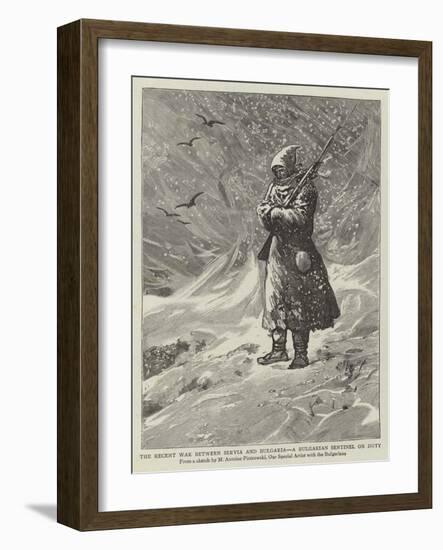 The Recent War Between Servia and Bulgaria, a Bulgarian Sentinel on Duty-Maksymiljan Antoni Piotrowski-Framed Giclee Print