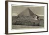 The Recent War in Egypt, Second Battalion Highland Light Infantry Picnicking at the Pyramids-null-Framed Giclee Print