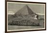 The Recent War in Egypt, Second Battalion Highland Light Infantry Picnicking at the Pyramids-null-Framed Giclee Print