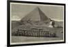 The Recent War in Egypt, Second Battalion Highland Light Infantry Picnicking at the Pyramids-null-Framed Giclee Print