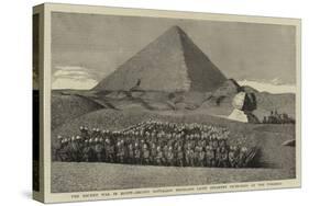 The Recent War in Egypt, Second Battalion Highland Light Infantry Picnicking at the Pyramids-null-Stretched Canvas