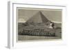 The Recent War in Egypt, Second Battalion Highland Light Infantry Picnicking at the Pyramids-null-Framed Giclee Print