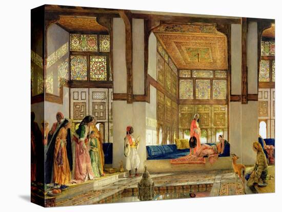 The Reception, 1873 (Oil on Panel)-John Frederick Lewis-Stretched Canvas