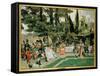 The Reception for Napoleon I on the Isola Bella in the 5th Year of His Reign-Francois Flameng-Framed Stretched Canvas