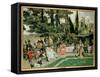 The Reception for Napoleon I on the Isola Bella in the 5th Year of His Reign-Francois Flameng-Framed Stretched Canvas